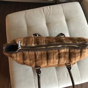 "Mink" look fur bag